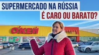 Tour por um supermercado na Rússia com preços.