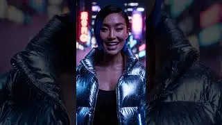 Cyberpunk Girl Walks Forward #Cyberpunk #Shorts #Future