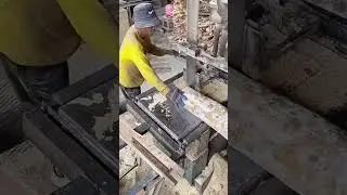 Poplar wood plank cutting process