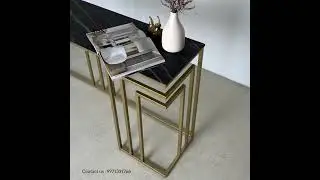 Console Table Gold Powder Coated #ytshorts #luxury #fabrication #luxuryhomes #console #furniture