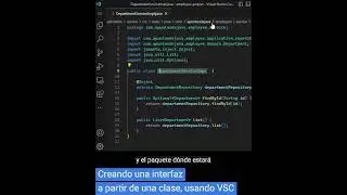 Creando una interfaz a partir de una clase usando Visual Studio Code 