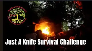 Just A Knife Survival Challenge - Solo Overnight With Just  knife - Bow drill Fire - Debris Shelter