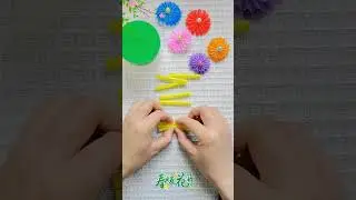 DIY Drinking Straw Flower | How to make flower from Drinking Straw #short