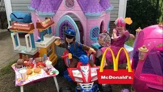 Disney Castle Shimmer and Shine Paw Patrol McDonalds Drive Thru Prank Princess