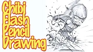 How to Draw Chibi Flash Superhero | Pencil Drawing