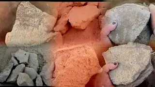 Dustorm overloaded of pure mud and red sand/ crumbling dry in tub and on floor/ mouthwatering edits