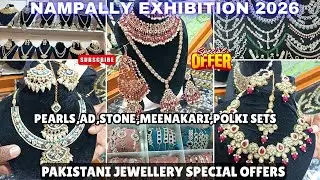 Pakistani Jewellery Special Offers | Nampally Exhibition 2026 |PEARLS,AD,STONE,MEENAKARI #exhibition