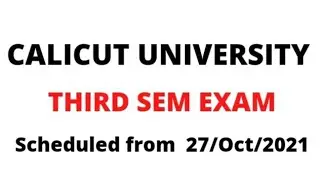 Calicut university 3rd sem exam updates#calicutuniversity#thirdsem