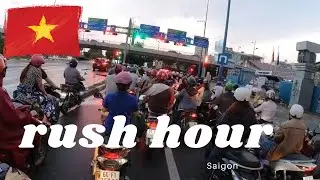 4K | Moto Vlog District 1 to District 5 | RUSH HOUR Saigon Vietnam (HCMC)