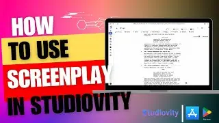 Studiovity | Screenplay Tutorial 2024 in 5 minute #screenwriting #tutorial #filmscript