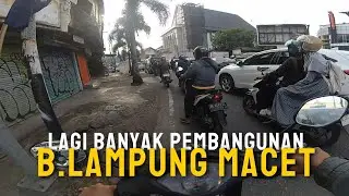 Suasana Jalan Macet (Pembangunan Pipa PAM) DI Pasar Tengah Bandar Lampung