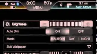 Display adjust display settings brightness, auto dim on off, mode, edit wallpaper