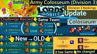 Lords Mobile Army Colosseum Update ⚔️ Division 1 Battles| 5 Free Challenges + Revenge Win| F2P Guide