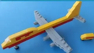 Building a LEGO DHL Boeing 747 along with a mini cargo vehicle! #legomini #legoairplane #legoplane 
