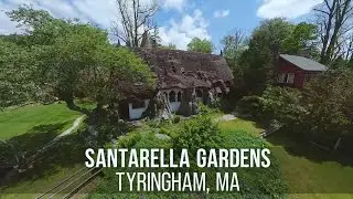 Gingerbread House Drone Tour - Santarella Gardens, Tyringham MA
