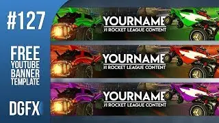 Rocket League YouTube Banner Template 127 - Free Photoshop Download