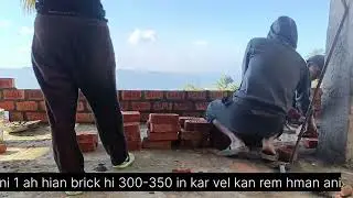 Mizo brick rem hmuhnawm How to arrange brick  #mizoram #brick #mistiri #everydaylife 