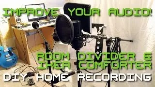 Home Studio Hack IKEA Comforter & cheap room divider. The Perfect DIY Vocal Booth