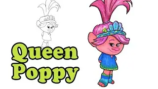 Queen Poppy🌸Trolls🌸Drawing tutorial