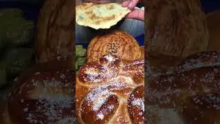 Впервые в жизни пробую Табризский Кутаб | Азербайджанская кухня | #короткоевидео