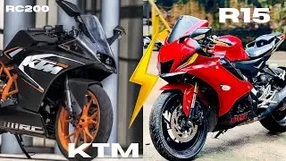 Yamaha R15v4 Vs KTM Rc 200 🚀 | Drag Race ⚡️| KTM 💔 Top End | R15v4 Too Faster
