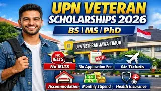 UPN Veteran Indonesia Scholarships 2026 | BS,MS,PhD | No IELTS | No Application Fee 