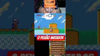 SUPER MARIO WORLD MARIO ESCAPING FROM THE KILLER FISH