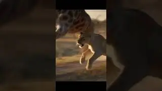 Giraffe vs Lion Who Wins This Wild Chase? #wildlife #shorts