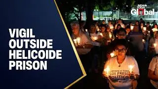 LIVE: Relatives Hold Candlelit Vigil Outside Helicoide Detention Centre in Caracas