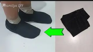 Cut up OLD JEANS. Sew in just 10 minutes.