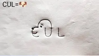 CUL = очень простой пошаговый рисунок собаки 🐕 #вирусный #рисунок #искусство #простойрисунок
