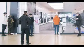 Melitron People Count Kiosk solution featuring AXIS video-based People Count technology