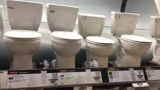 Home-Depot toilets on display