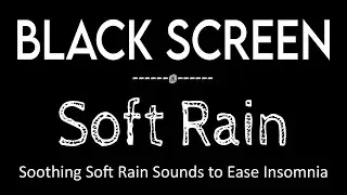 Instantly Beat Insomnia with Soothing Soft Rain Sounds Black Screen | Sleep & Meditation