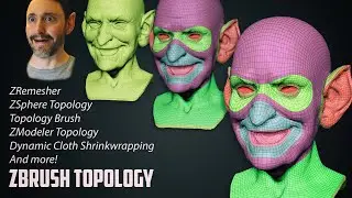Топология ZBrush &mdash; лицо, тело и всё такое! Ознакомьтесь с разделами: ZModeler, проекция и многое другое!