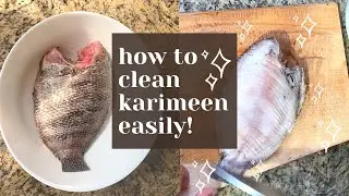 How To CLEAN PEARL SPOTTED FISH (KARIMEEN) EASILY !! | Tips & Tricks!