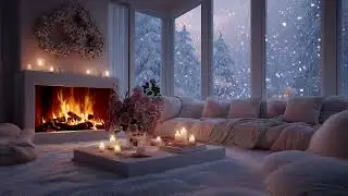 Winter Ambience | Cold Wind and Warm Fire Piano for Quiet Nights and Deep Relaxation