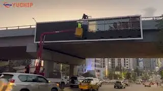 YUCHIP Eco Pro P7.8 LED Billboard Dominates at Ethiopia's Busy Crossroads🌐 | Billboard Ethiopia