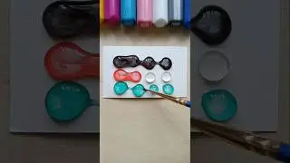 satisfying colour drops 💧⚫🔴🟢🖤❤️💚 #satisfying #satisfyingvideo #colordrop #trending #viral #palestine
