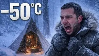 Winter Camping at -50&deg;C in a Blizzard with a Hot Tent