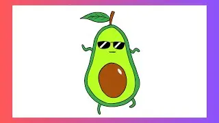 How to Draw a Dancing Avocado 🥑🕺 | Easy Cute Drawing for Kids