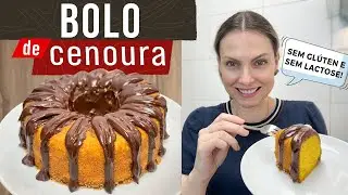 SEM GL&Uacute;TEN , SEM LACTOSE BOLO DE CENOURA