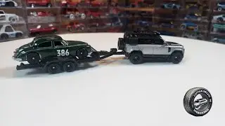 Unboxing Hot Wheels Premium Team Transport: Jaguar Mk1, 2023 Land Rover Defendeur 110