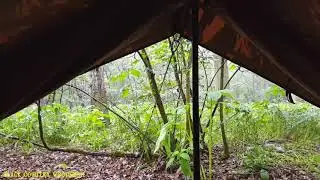 Rain on Dutch Army Canvas Tent Sound - Nature Sounds (Relaxing, Sleeping, Studying)