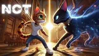 Whiskers and the Enchanted Collar - A Magical Cat Adventure 😲🔥 #cat #ai #catlover #catvideos #cute