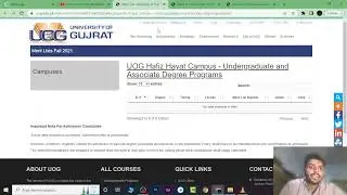 UOG Merit Lists - All Departments