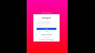 Instagram login page html & css - no talking