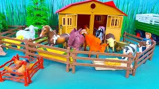 Farm Small World Diorama With Animals And Windmill | Cow Pig Horse