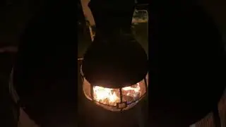 Chiminea Burning Blue