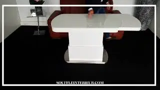 Table basse relevable transformable modulable extensible verre blanc design Souffle d'int&eacute;rieur